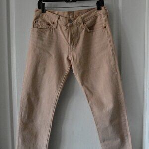 Vintage Levi's 501 CT Jeans Men's sz 26x32 Cream Buttonfly customized Tapered